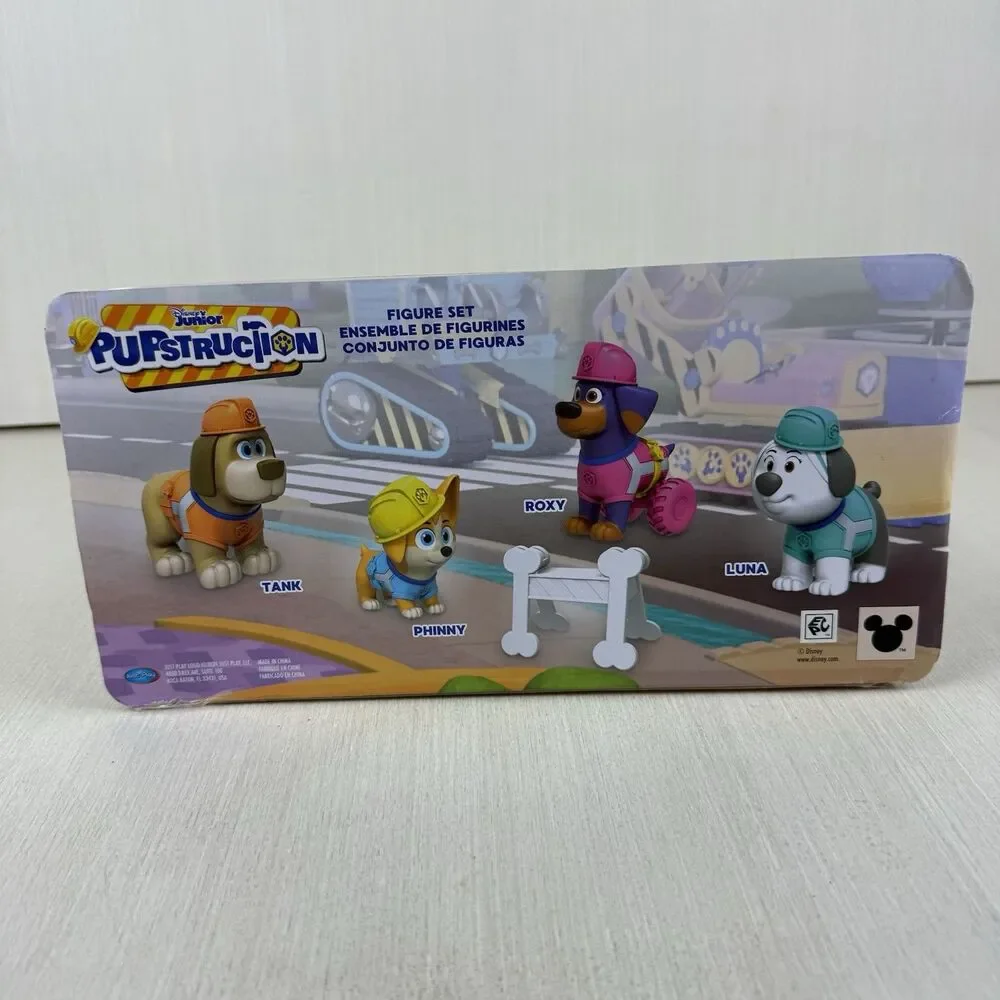 Disney Junior Pupstruction Collectible Figures 5 Piece Set Tank Phinny Roxy Luna